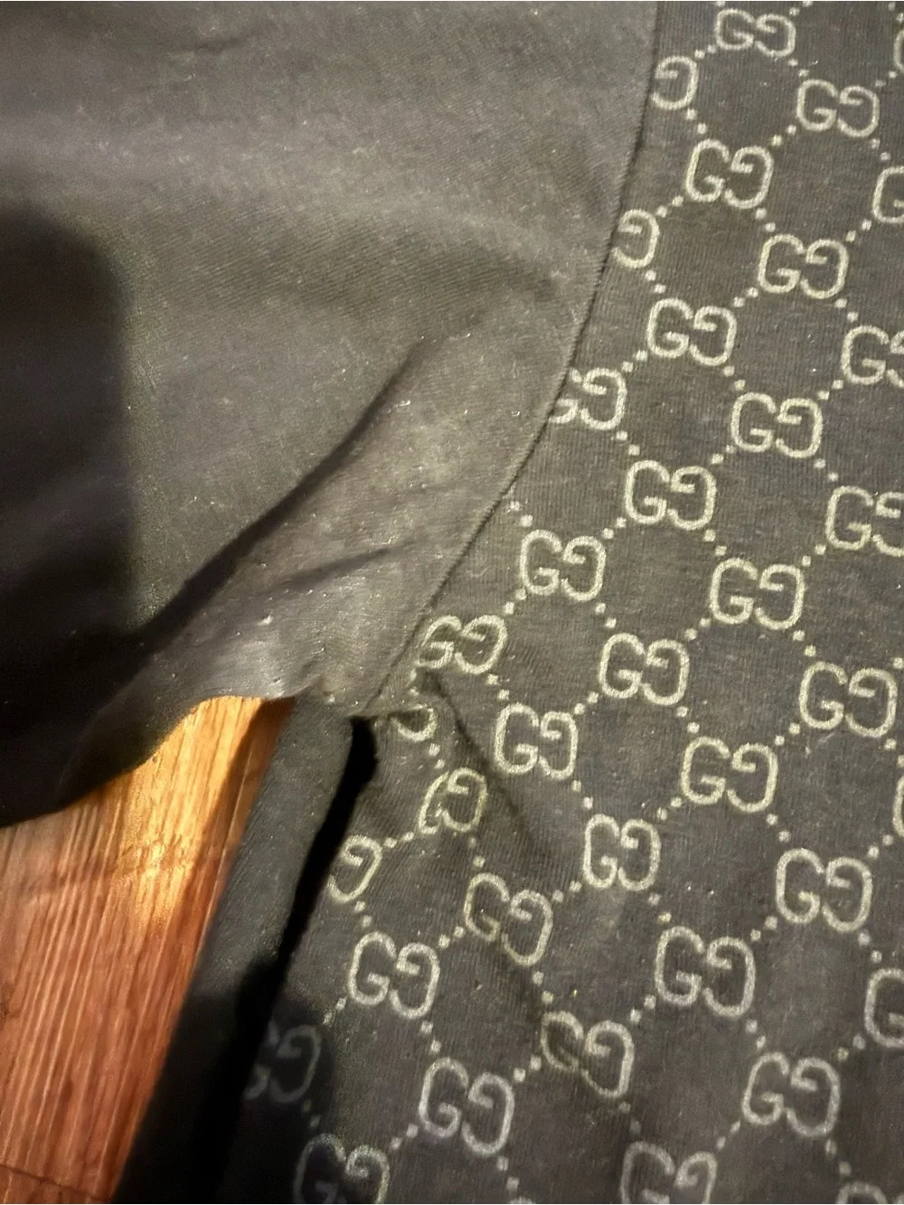 Gucci Black Short Sleeve GG Pattern shirt with 
